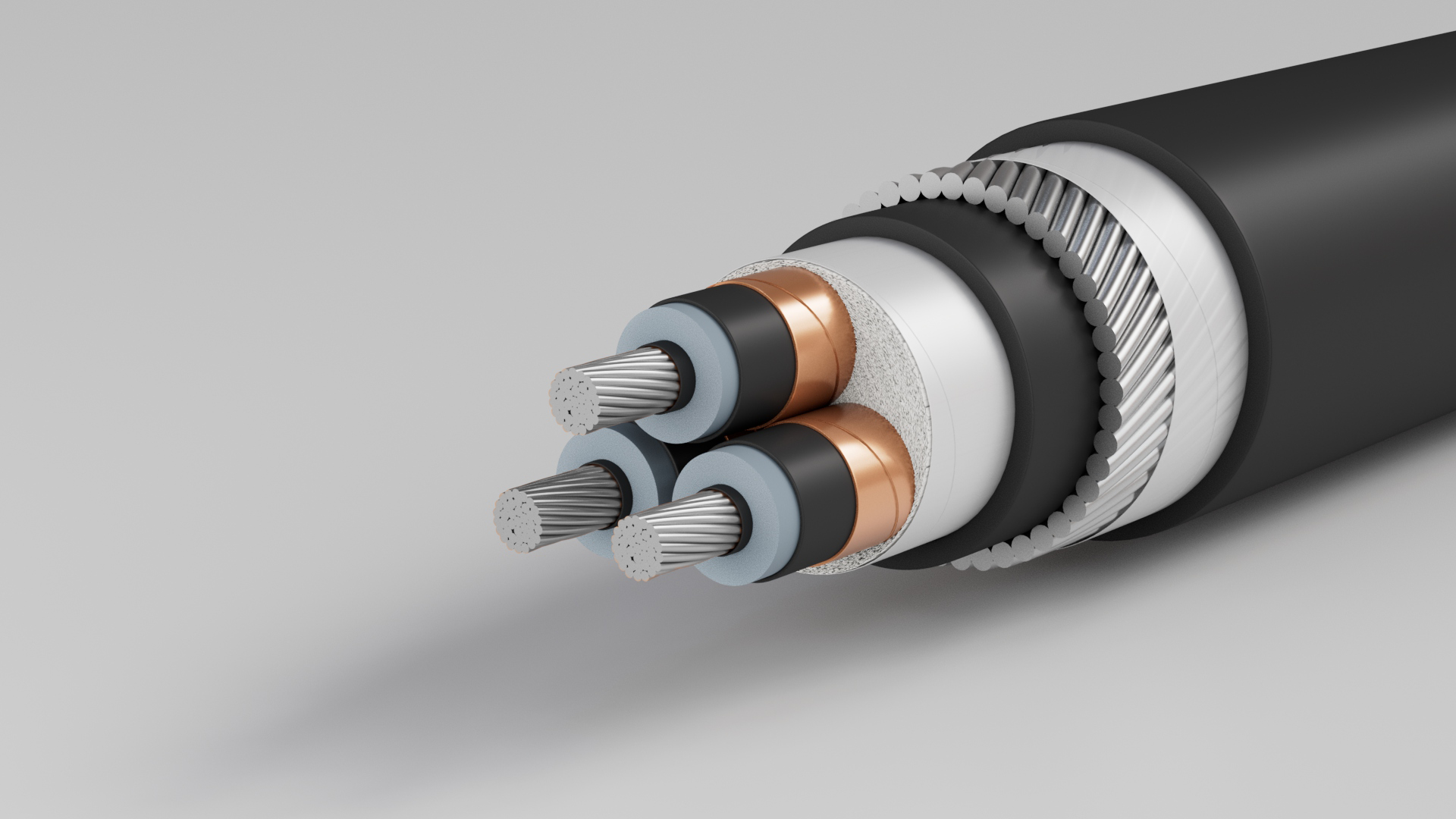 Multicores Copper & Aluminum Steel Wires Conductors 6 / 10 (12) KV